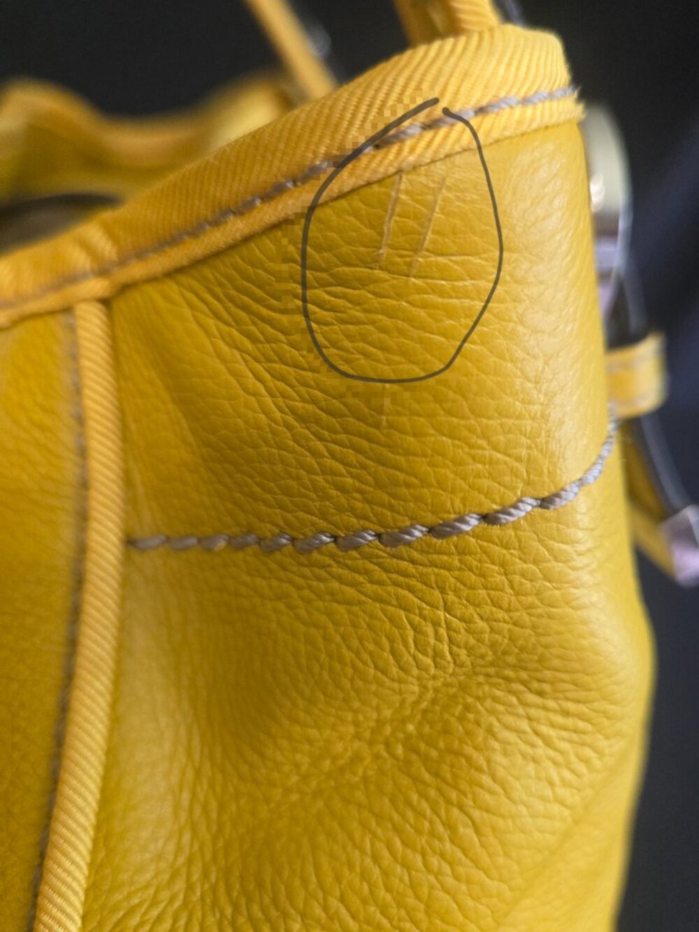 Anne Klein Genuine Leather Yellow Satchel Top Handle Handbag Silver Hardware - Picture 8 of 8